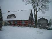 Haus am Achterwasserhafen: Das Usedomer Bernsteinbad ckeritz im Schnee.