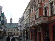 Fugngerzone: Gasse in der historischen Altstadt von Swinemnde.