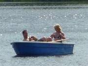 Sommerulaub in den Usedomer Bernsteinbdern: Ruderboot auf dem Klpinsee.