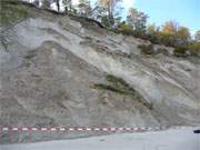 Gesperrt: Der abgerutschte Boden der Usedomer Steilkste ist immer noch instabil.