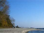 Strand am Stettiner Haff: Kamminke auf der Ostseeinsel Usedom.