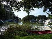 Frhherbst auf der Insel Usedom: Achterwasserhafen von Stagnie.