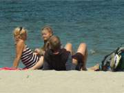 Familienurlaub auf der Insel Usedom: Am Sandstrand des Kaiserbades Bansin.