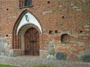 Dorfkirche im Haffland der Insel Usedom: Mnchow am Stettiner Haff.