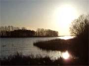 Die Rieck und das Achterwasser: Ltten Ort ist die schmalste Stelle der Insel Usedom.