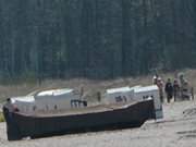 Fischerboot und Strandkörbe: Ostseestrand des Bernsteinbades Ückeritz auf Usedom.
