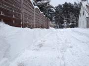 Halber Meter Schnee beseitigt: Steinbock-Ferienwohnungen.