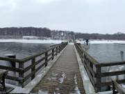 Winterurlaub auf Usedom: Koserower Seebrücke im Panorama.