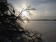 Achterwasser bei Neppermin: Sonnentag im Februar.