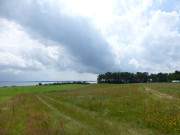 Inselmitte Usedoms: Regenwolken ziehen über dem Loddiner Höft auf.