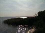 Nachmittagssonne auf dem Achterwasser: Halbinsel Loddiner Hft.