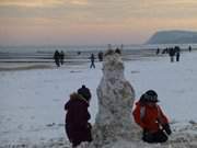 Urlaub auf Usedom: Schneemann am Strand von ckeritz.