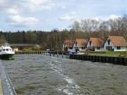 Fischerhafen von Rankwitz: Insel Usedom am Peenestrom.