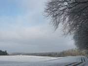 Erster Schnee auf Usedom: Golfplatz "Baltic Hills".