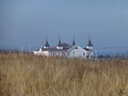 Ostseebad Ahlbeck auf Usedom: Seebrcke und Strandhafer.