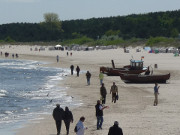 Fischerboote auf dem Ostseestrand: Ahlbeck auf Usedom.