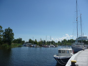Urlaubsort Ueckermnde: Segelboote im Hafen.