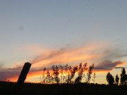 Sonnenuntergang ber dem Usedomer Hinterland.