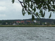 Blick nach Balm: Achterwasser und Balmer See.