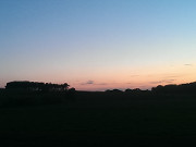 Halbinsel Loddiner Höft: Sonnenuntergang auf Usedom.