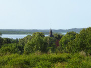 Das Hinterland von Usedom: Benzer Kirche und Schmollensee.