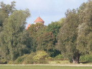 Blick von der Haffkste der Insel Usedom: Schloss Stolpe.