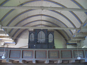 Orgelempore: Morgenitzer Dorfkirche im Usedomer Hinterland.