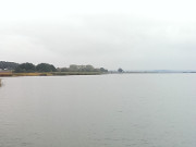 Blick zum Hafen Stagnieß: Novemberwetter auf Usedom.