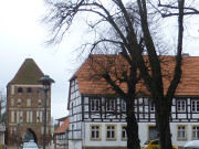 Anklamer Tor und Pfarrhaus: Stadt Usedom.