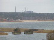 Peenestrom und ehemaliges Kernkraftwerk Lubmin.