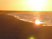 Lange Tage auf der Insel Usedom: Sonnenuntergang ber der Ostsee.