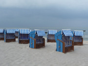Seebad Loddin: Strandkrbe auf dem Ostseestrand.