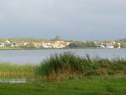 Seebad ckeritz auf Usedom: Blick ber das Achterwasser.