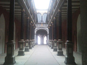 Arkaden im Alten Rathaus der Hansestadt Stralsund.