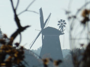 Windmhle bei Benz: Usedomer Hinterland im Sptherbst.