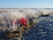 Fischereigerät an der Melle: Winterparadies Usedom.