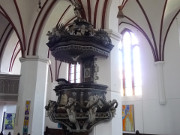 Geschmckt: Kanzel in der Johanniskirche zu Lassan.