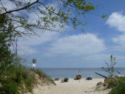 Fischerboote am Ostseestrand: Urlaub auf Usedom.