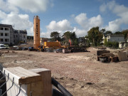 Freigerumt: Baustelle an der Strandpromenade von Ahlbeck.