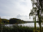 Erste Herbstfarben: Der Klpinsee im Seebad Loddin.