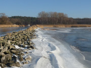 Mole: Achterwasserhafen von Stagnie auf Usedom.