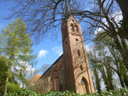 Neogotik: Dorfkirche von Krummin auf Usedom.