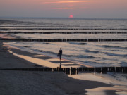 Romantisches Usedom: Sonnenuntergang ber der Ostsee