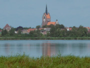 Blick ber den Usedomer See: Stadt Usedom.