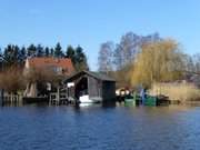 Bootshaus an der "Kehle": Zugang zum Usedomer See.