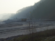 Kstenschutz auf Usedom: Letzte Aufsplarbeiten am Streckelsberg.