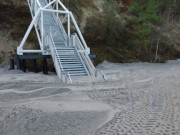 Gut eingeschttet: Neue Prunktreppe am Koserower Streckelsberg.