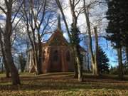 Krummin im Norden Usedoms: Die Dorfkirche im Winter.