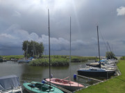 Seebad Loddin auf Usedom: Hafen am Achterwasser.