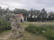 Steinskulptur auf dem Mhlenberg: Hinterland der Insel Usedom.